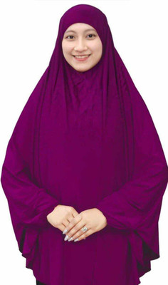 A One Crepe Solid Abaya(Purple)