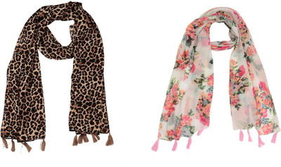 sahil fashion Floral Print Georgette Women Fancy Scarf