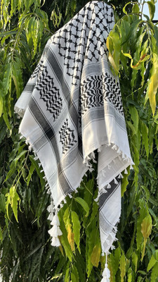 Zefa Printed Cotton Blend Men & Women Scarf, Stole, Fancy Scarf, Bluetooth Scarf, Faux Turtleneck Neck Cover