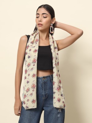 TREND ARREST Floral Print Polyester Women Scarf