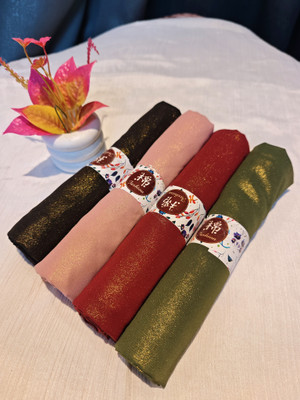 EthnicDeacde Solid Georgette Women Scarf