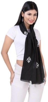 MuHeNeRa Embroidered Pure Cotton Women Scarf