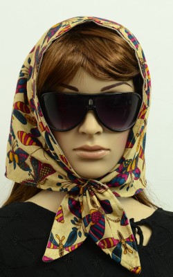 VIMISCARF Printed Poly Silk, Wool Blend Women Fancy Scarf