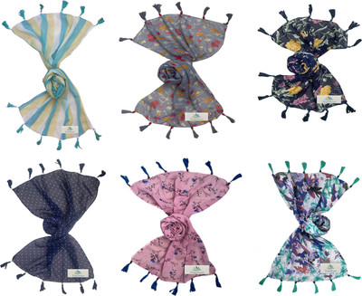 NarNari Printed Cotton Blend Women Fancy Scarf, Scarf, Stole