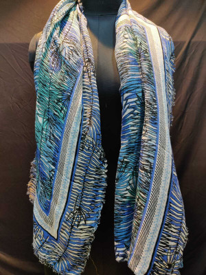rudraoverseas Printed Wool Blend Women Scarf