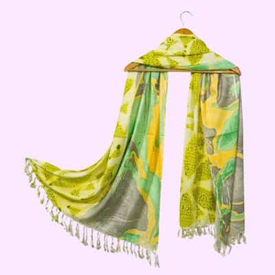ogs Floral Print, Printed Rayon Girls Scarf, Stole, Fancy Scarf