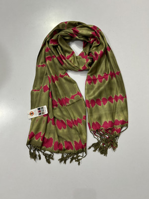AWADH HANDLOOMS Striped, Printed Rayon Women Stole, Scarf, Fancy Scarf
