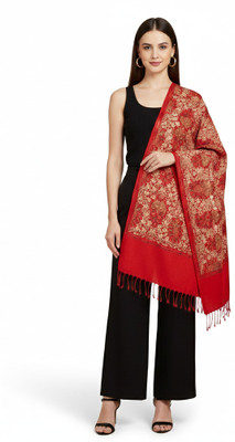 MUFFLY Floral Print Wool Blend Women Stole