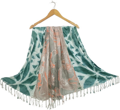 ogs Floral Print, Graphic Print, Printed Rayon Women Scarf, Stole, Fancy Scarf