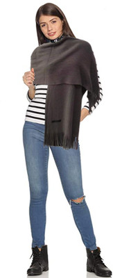 Life and style Solid Wool Blend Women Scarf