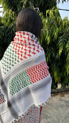 Zefa Printed Cotton Blend Men & Women Scarf, Stole, Fancy Scarf, Bluetooth Scarf, Faux Turtleneck Neck Cover