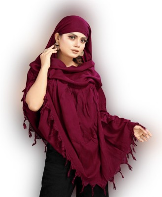 NOTHING MORE Solid Cotton Rayon Blend Women Fancy Scarf