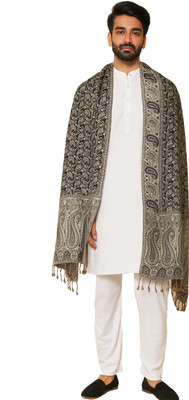 Ramnaya Floral Print Wool Blend Men Stole