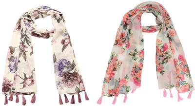 sahil fashion Floral Print Georgette Women Fancy Scarf