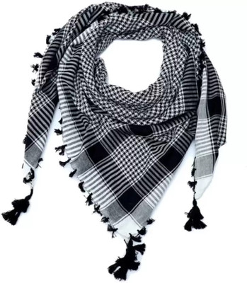 nit Checkered, Solid, Striped, Woven Polycotton Men & Women Scarf, Fancy Scarf, Scarf, Stole, Faux Turtleneck Neck Cover