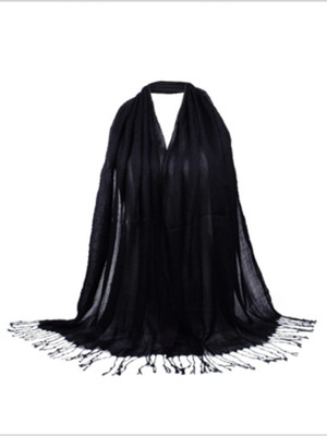 Shopping Store Solid Cotton Blend Men & Women Stole