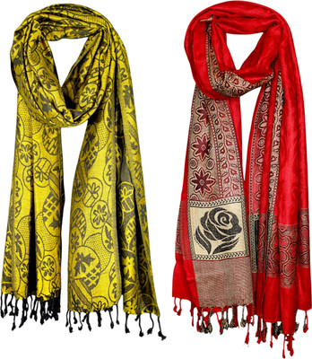 STOLESTUDIO Woven Viscose Girls Fancy Scarf, Stole, Scarf