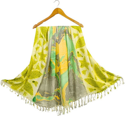 ogs Floral Print, Graphic Print, Printed Rayon Women Scarf, Stole, Fancy Scarf