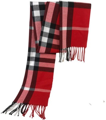 AlexVyan Checkered Wool Blend Men & Women Scarf, Fancy Scarf, Stole