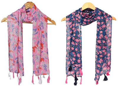 StoleVilla Printed Chiffon Women Scarf, Stole, Fancy Scarf