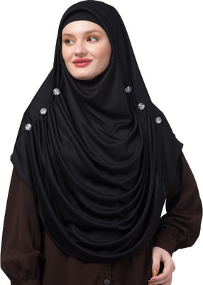 DAMELLO Solid, Embellished Polycotton Women Fancy Scarf