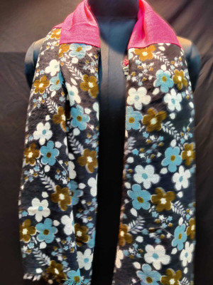 rudraoverseas Floral Print Wool Blend Women Scarf