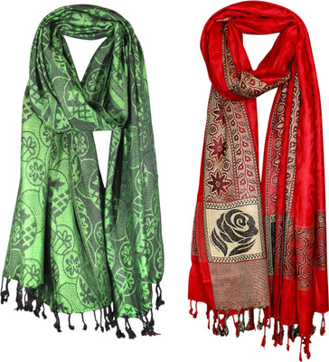 STOLESTUDIO Woven Viscose Girls Fancy Scarf, Stole, Scarf