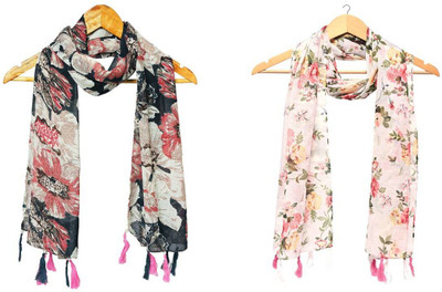 mss FASHION Printed Chiffon Women Stole, Scarf, Fancy Scarf