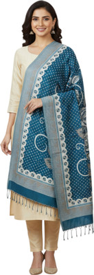 Pashmira Woven, Floral Print Wool Blend Women Stole