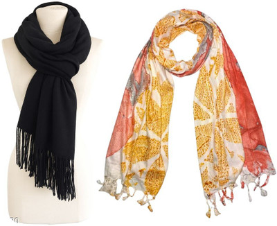 ogs Solid Rayon Women Scarf, Stole, Fancy Scarf