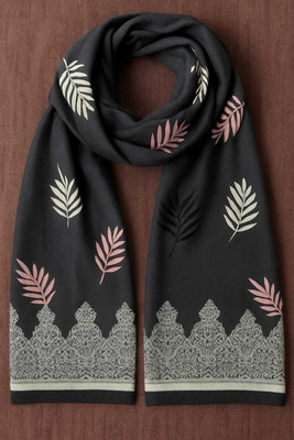 Veilora Floral Print Cotton Viscose Blend Women Fancy Scarf, Bluetooth Scarf, Scarf, Fancy Scarf, Stole, Scarf, Faux Turtleneck Neck Cover