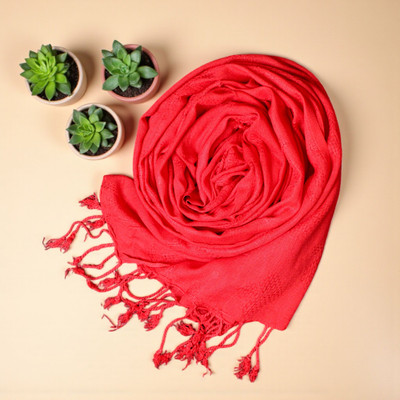 STOLESTUDIO Solid Viscose Girls Fancy Scarf, Stole