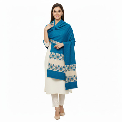 Pashmira Wool Woven Women Shawl(Blue)