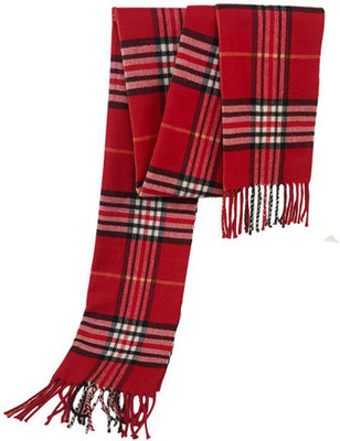 AlexVyan Checkered Wool Blend Men & Women Scarf, Fancy Scarf, Stole