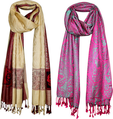 STOLESTUDIO Woven Viscose Girls Fancy Scarf, Stole