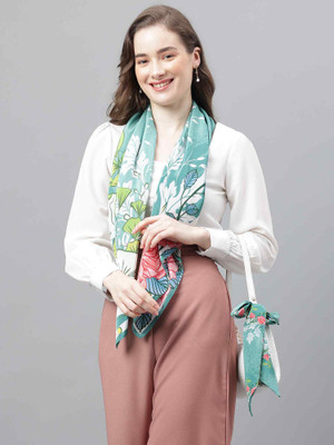 TOSSIDO Printed Poly Silk Women Scarf