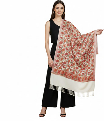 MUFFLY Embroidered Wool Blend Women Stole
