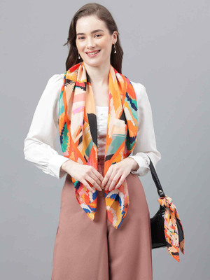 TOSSIDO Printed Poly Silk Women Scarf