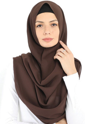 Habibisfashion Solid Chiffon Women Stole