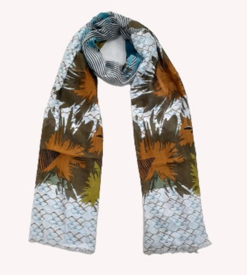 Cashmere Craft Floral Print Viscose Women Fancy Scarf, Stole