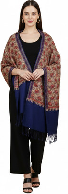 MUFFLY Floral Print Wool Blend Women Stole