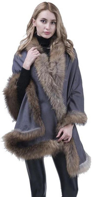 Life and style Solid Wool Blend Women Stole