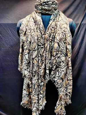 rudraoverseas Printed Cotton Rayon Blend Women Scarf