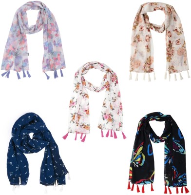 sahil fashion Animal Print, Floral Print Chiffon Women Scarf