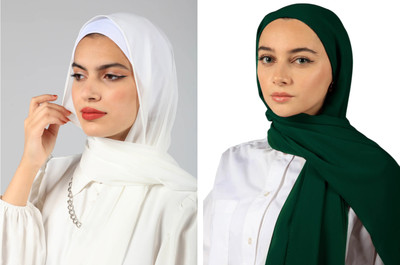 AEDO PEDO Solid Georgette Women Scarf