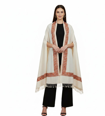 MUFFLY Embroidered Wool Blend Women Stole