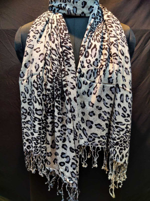 rudraoverseas Animal Print Wool Blend Women Scarf