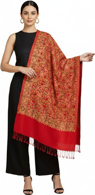 MUFFLY Embroidered Wool Blend Women Stole