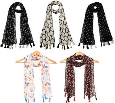 mss FASHION Printed Chiffon Women Fancy Scarf, Scarf, Stole