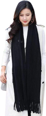Life and style Solid Wool Blend Women Scarf